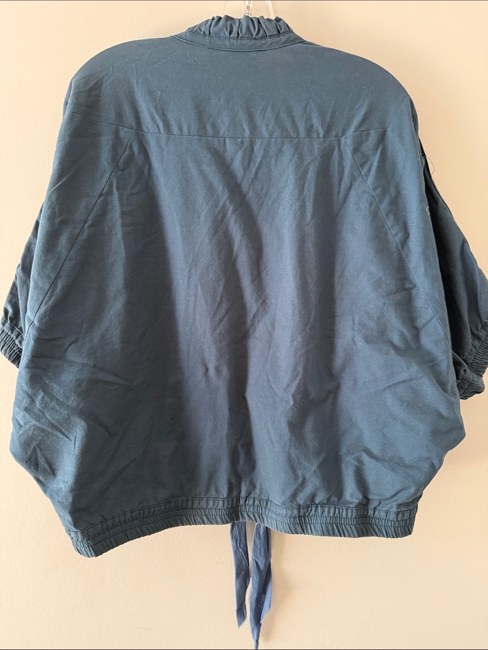 GreyAnt Women's Blue Fringe Trim Bomber Jacket - Picture 7 of 8